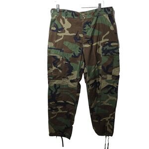 Military Cargo Pants M Green Camo BDU Combat Woodland Army USMC 80s Utility